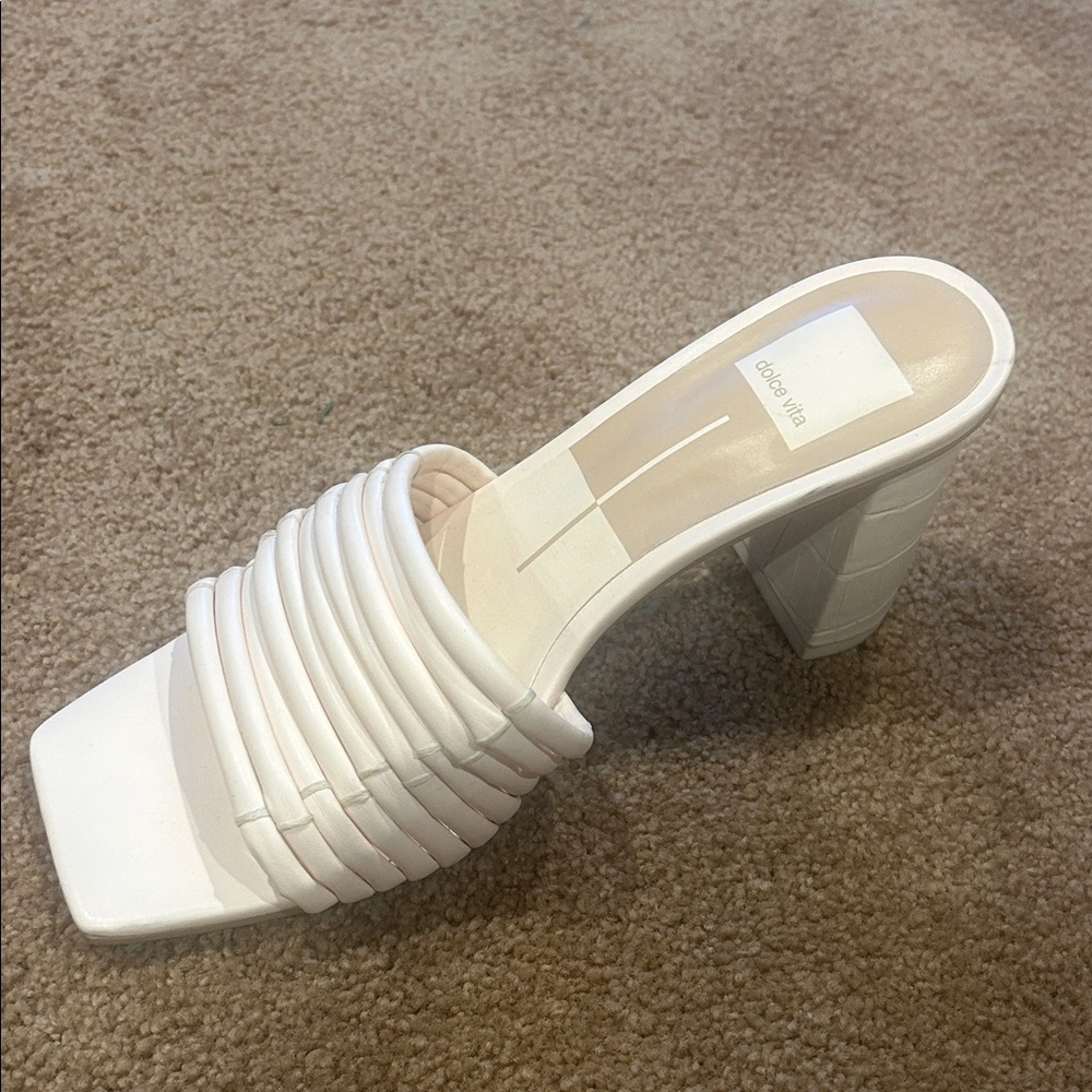 Dolce Vita Ivory Heeled Mules